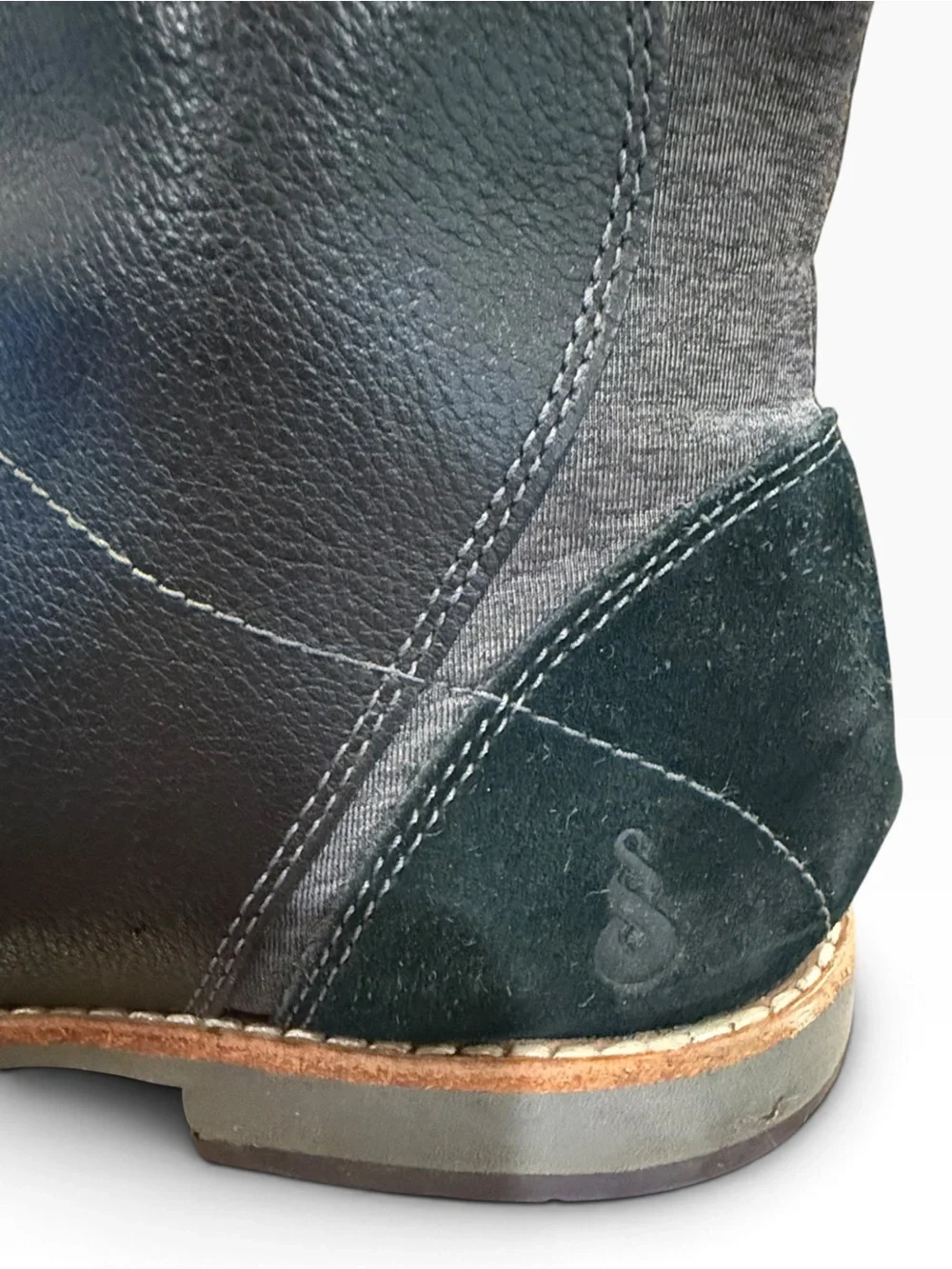 Ahnu Women’s 9.5 Black Leather Ankle Boots Side Zip Comfort Casual